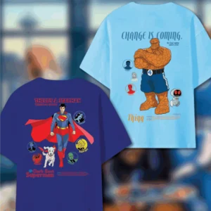 Promoción X2 Camisetas Oversize de Superman y Los 4 Fantásticos