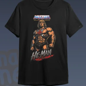 Camiseta Master of the universe He-Man negra