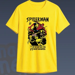 Camiseta Spider-Man y Wolverine