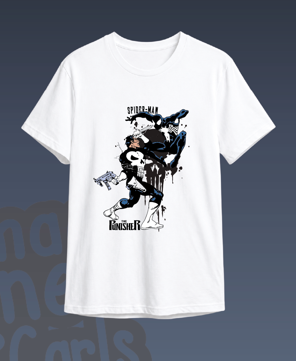 Camiseta Spider-Man y Punisher