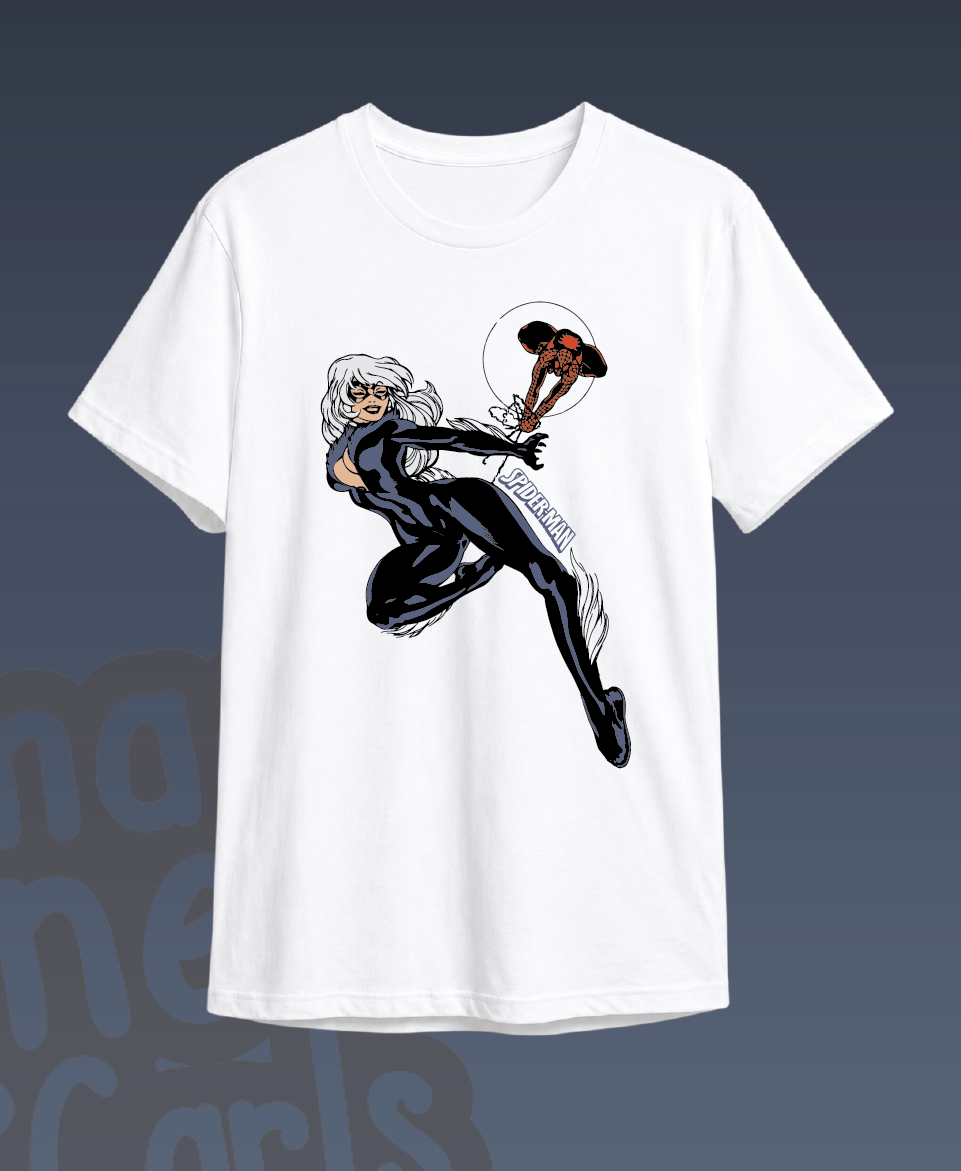 Camiseta Spider-Man y Black cat