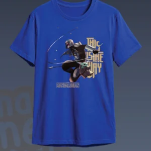 Camiseta Star Wars The Mandalorian and Grogu Azul