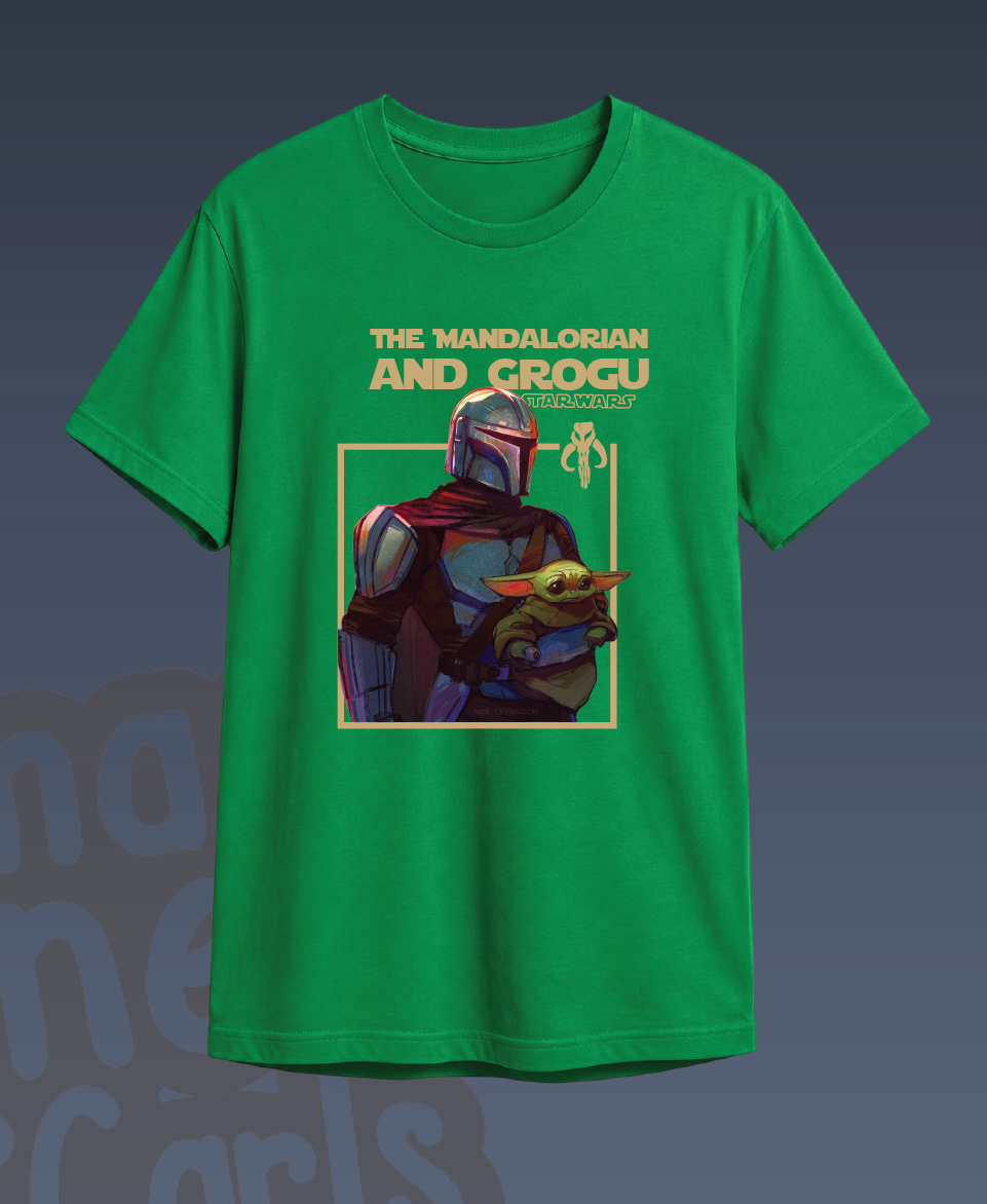 Camiseta Star Wars The Mandalorian and Grogu verde