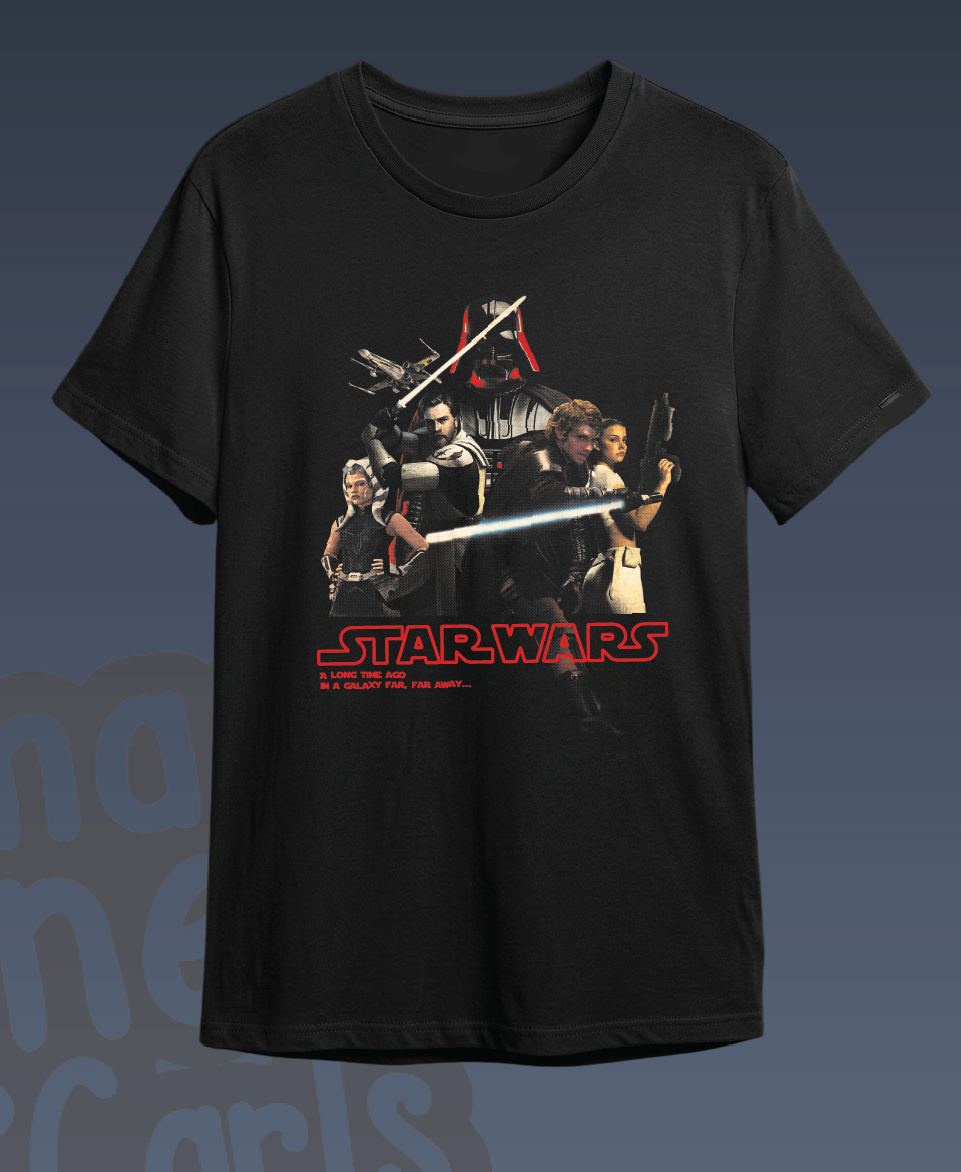 Camiseta Star Wars trilogia 1