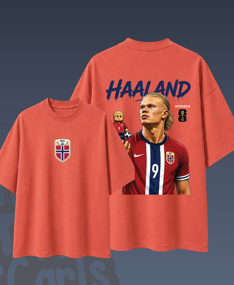 Camiseta Oversize Haaland Noruega
