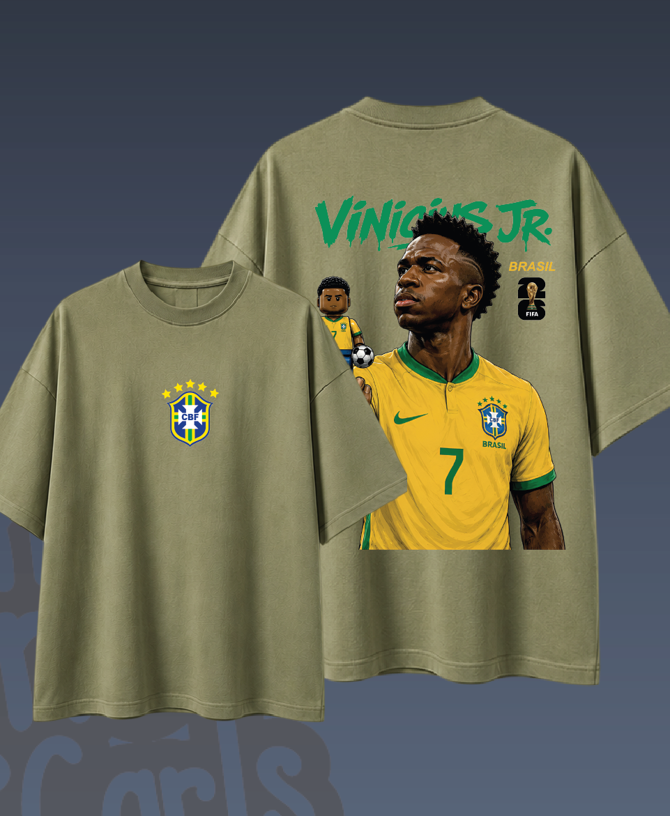 Camiseta Oversize Vinicius Jr Brasil